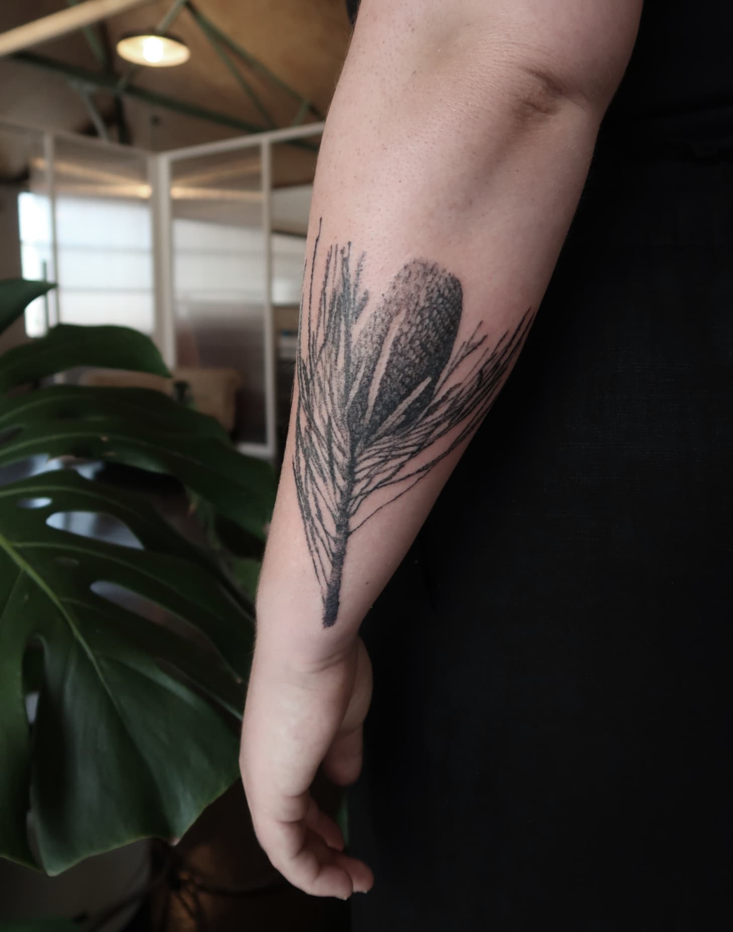 Tattoo by Jak Rapmund - forearm banksia